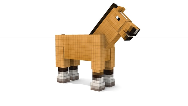 Minecraftの馬3dモデル Turbosquid