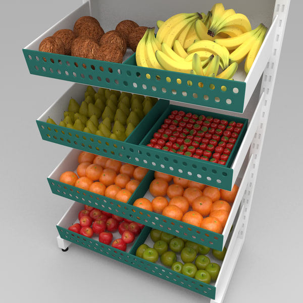 ma fruit shelves modelled