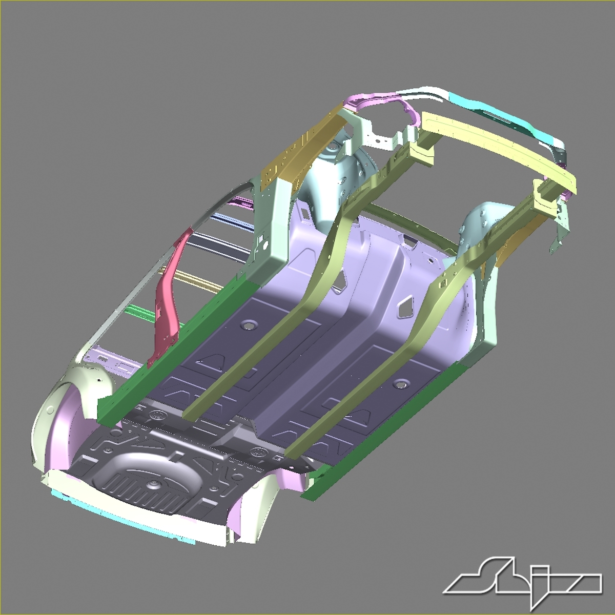 3d model car frame