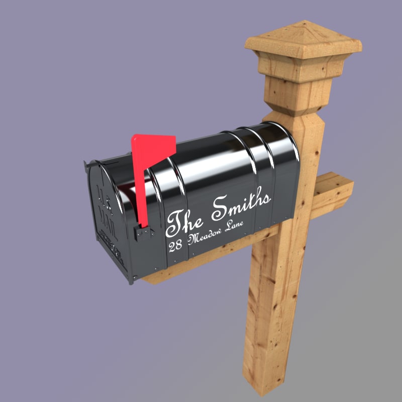 personalized mailbox letters 3d model