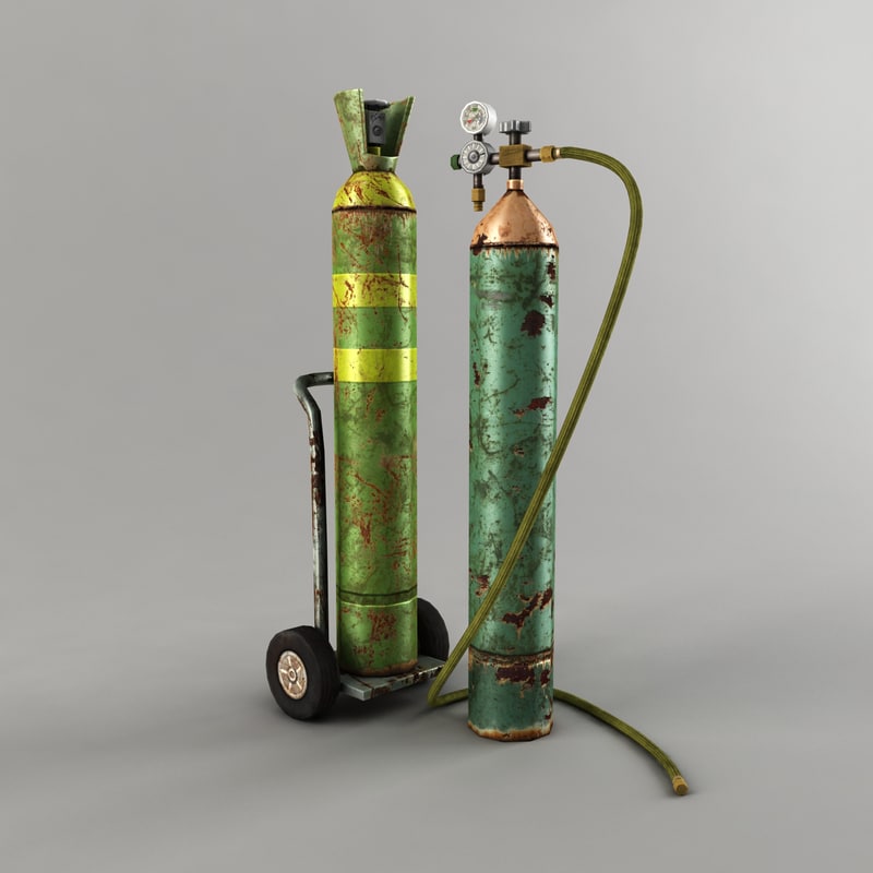 3ds max oxygen cylinder