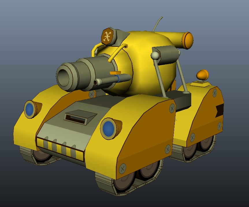 3d cartoon style tank