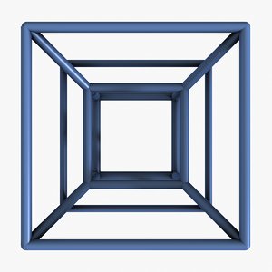 hypercube cube 3d model