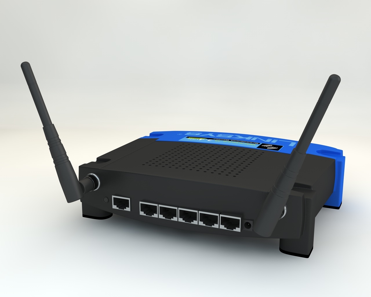 linksys broadband router 3d model