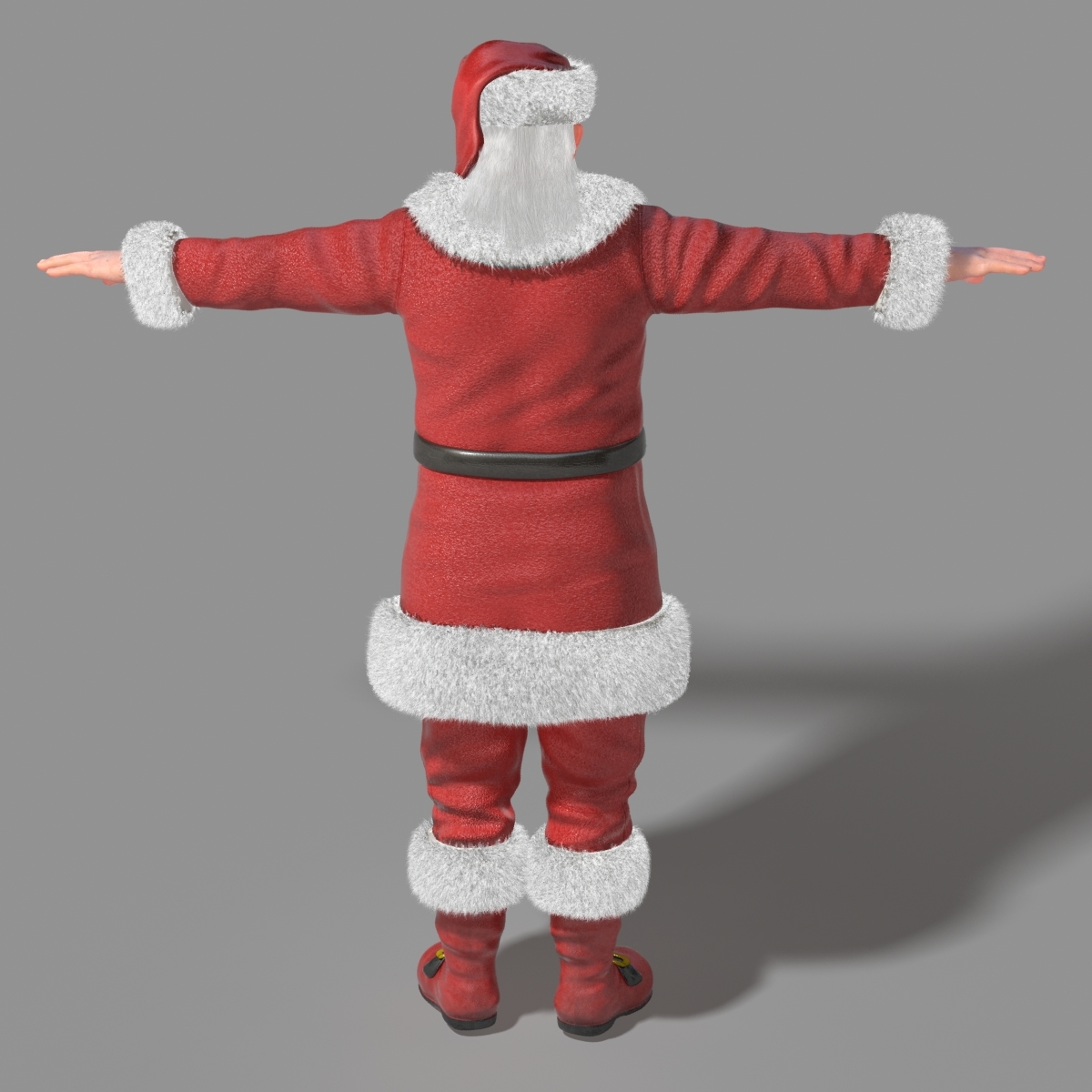 realistical santa claus human rigged 3d model