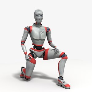 droid rigged 3d model