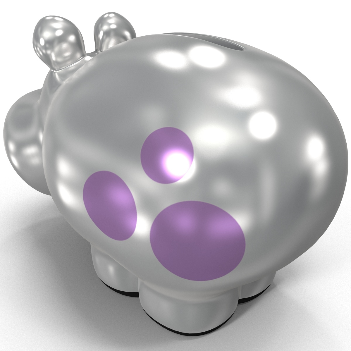 3d model of hippo coin bank