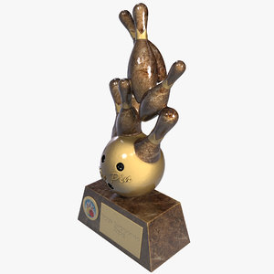 3d model bowling trophy