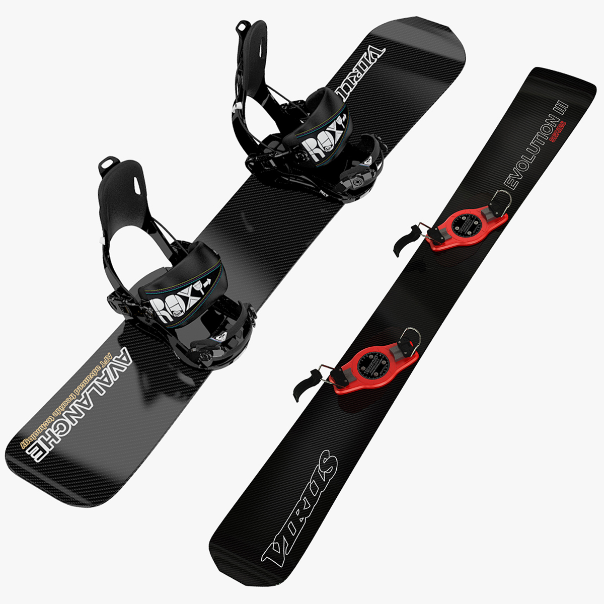 alpine avalanche snowboards 3d model