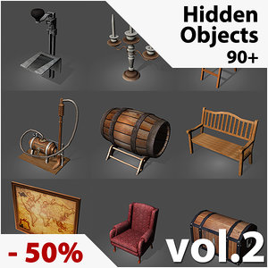 3d model low-poly hidden object games