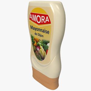 3d model mayonnaise bottle