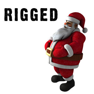 3d model santa rigged