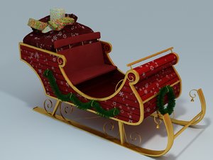 santa sled 3d model