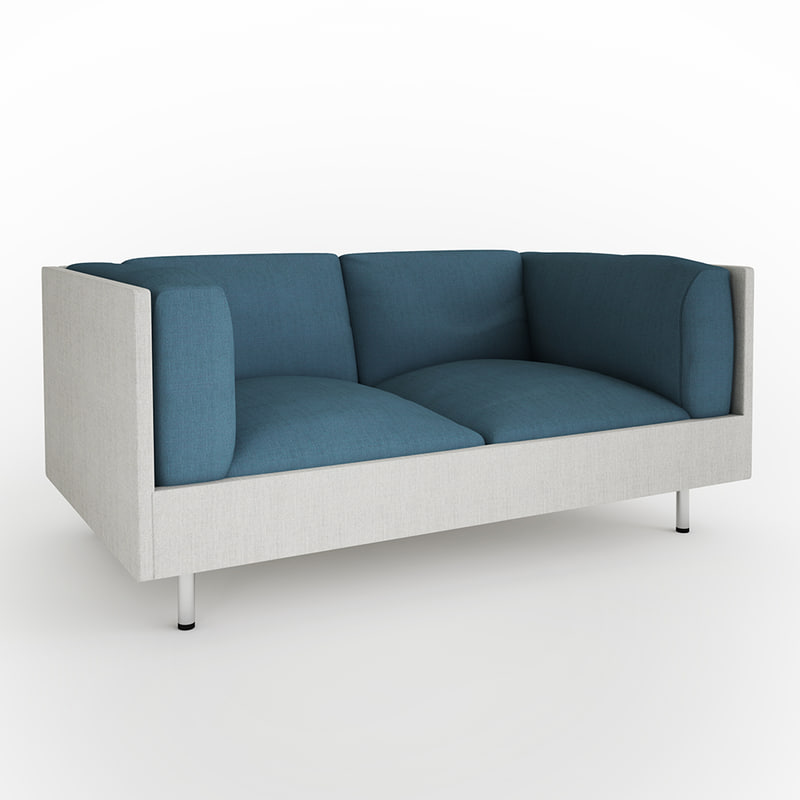 Two Seater Small Fabric Sofa