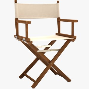 3ds white director chair