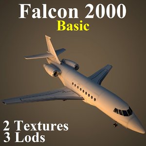 3d dassault falcon basic