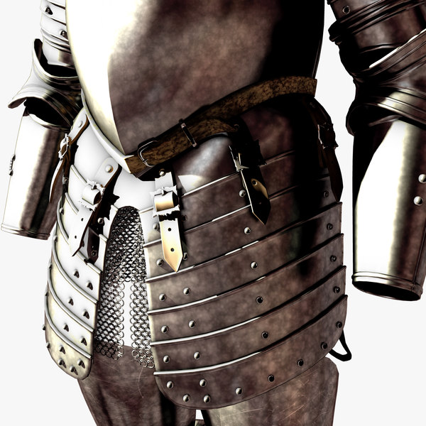 3d knight body armor model