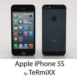 3d low-poly apple iphone 5s model