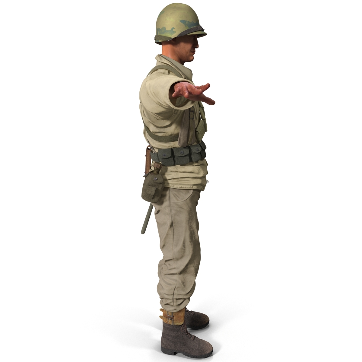 3d american wwii infantry soldier