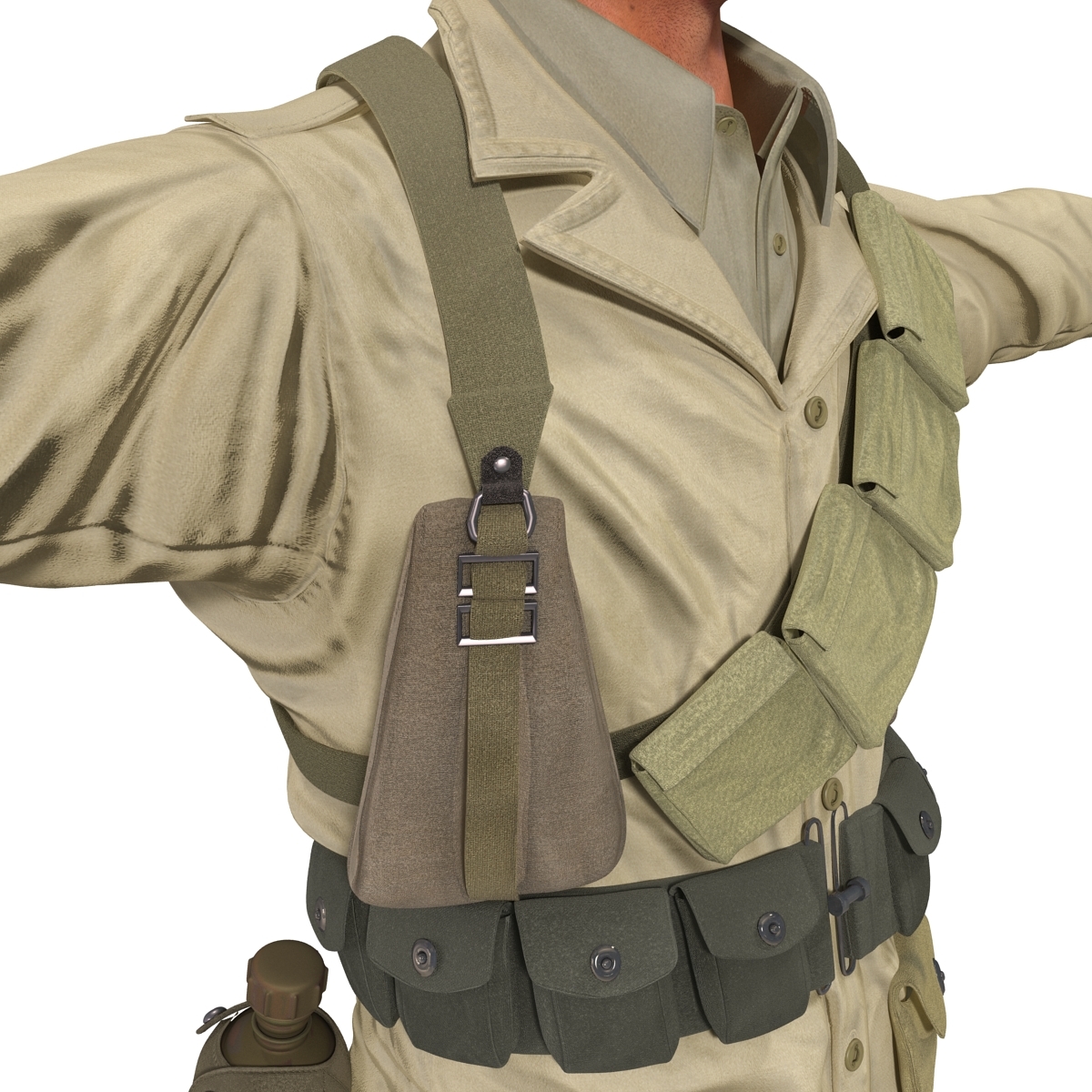 美国第二次世界大战步兵士兵3d模型