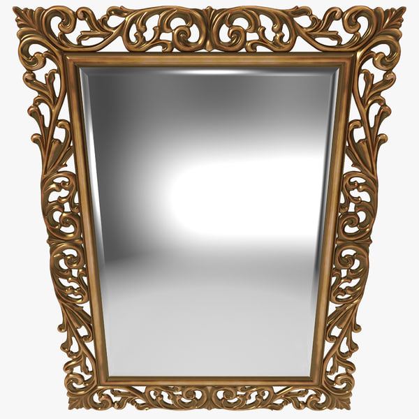 3d Gold Ornate Square Mirror, Ornate Gold Mirror Canada
