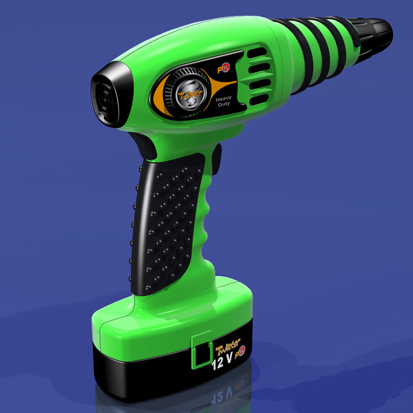 3d model of s hand drill