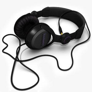 technics headphones 3d model
