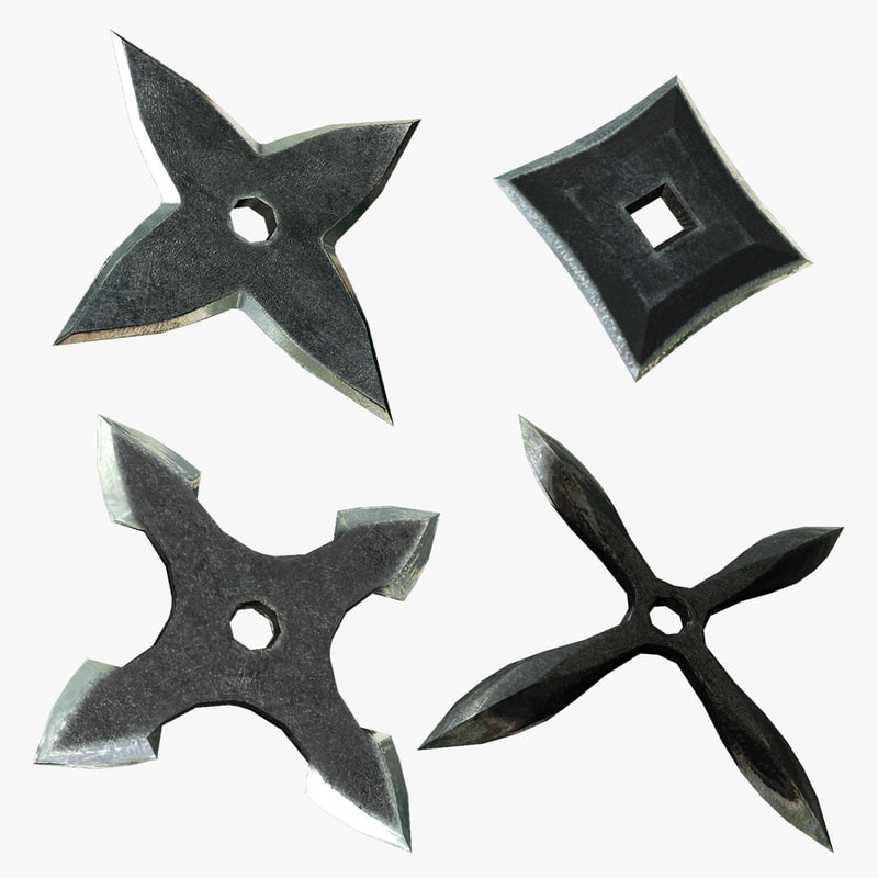 japanese shuriken shurikenpack01 3d obj