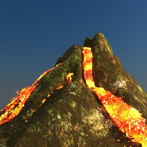 3ds max volcano v-ray scanline low-poly