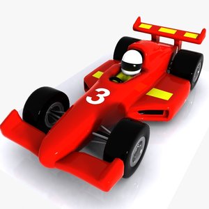 cartoon racing car 3ds