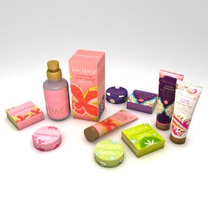 beauty products 3d max