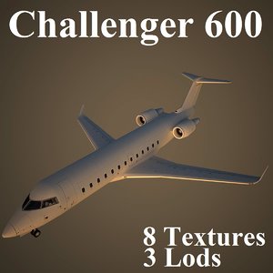 bombardier challenger 3d model