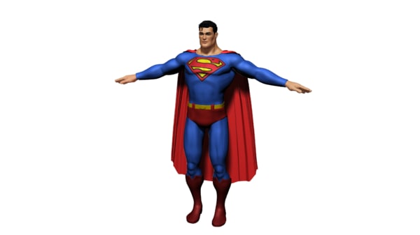 superhero superman rigged character ma