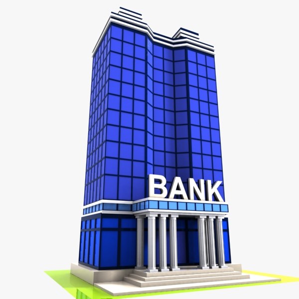 3d cartoon bank toon