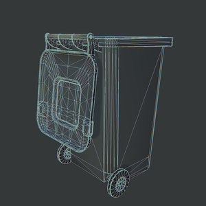 3d model wheelie bin