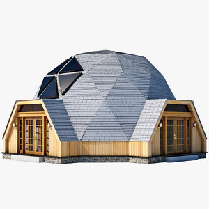 geodesic dome house c4d