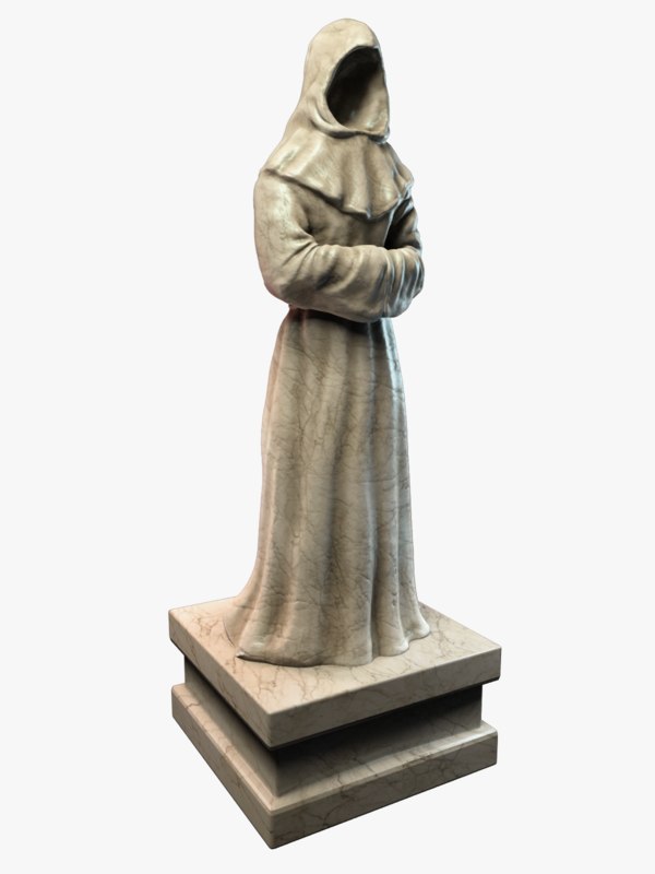 monk statue 3d model
