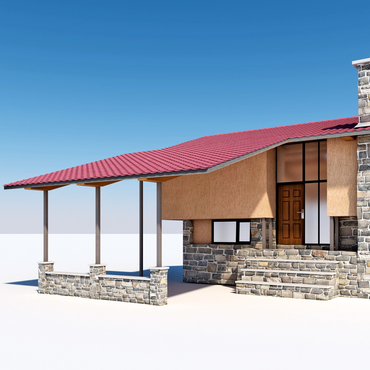 3d model of deck house