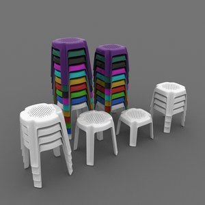 3d plastic stool