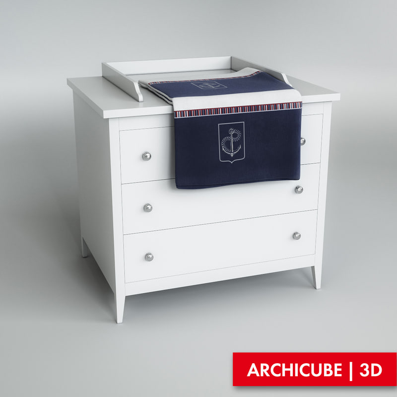 3d dresser baby changing model