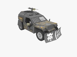 russian buggy armored post-apocalyptic 3d 3ds