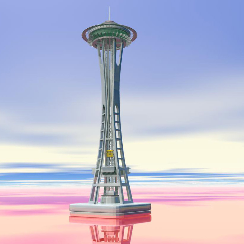 space needle landmark 3d model