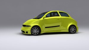 3d selian economy car renders model