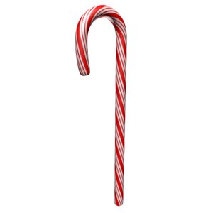candy cane double red 3d max