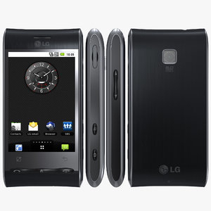 3d model lg optimus gt540 black