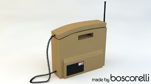 3d retro brick phone model