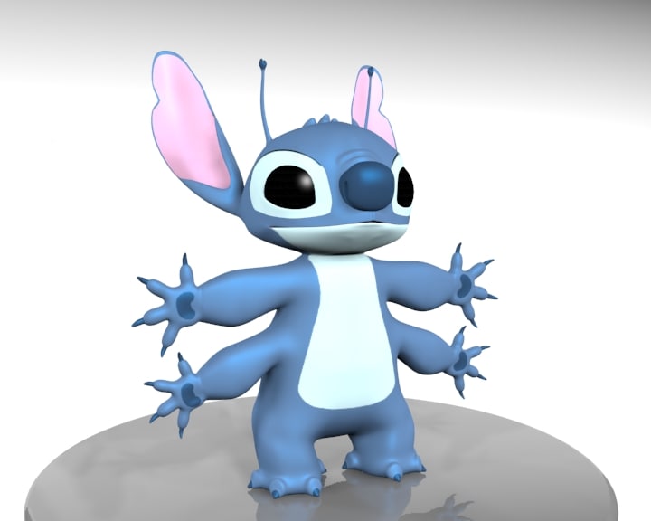 cartoon character stitch 626 3d 3ds