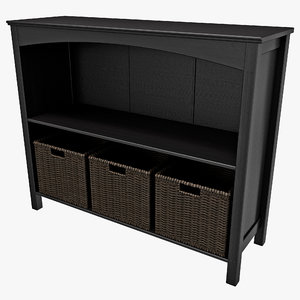 3d model wide 2 section storage