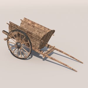 3d medieval cart