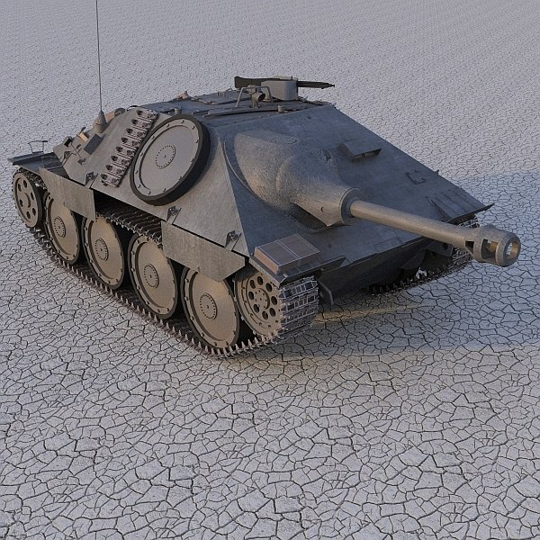 3d model hetzer german tank